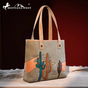 Load image into Gallery viewer, MW Embroidered Cactus Tote - Henderson&#39;s Western Store