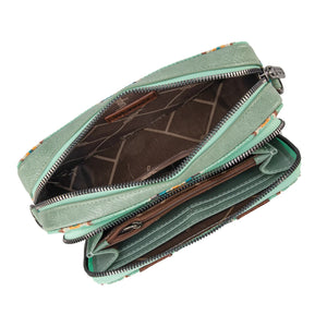 Load image into Gallery viewer, Wrangler Southwest Print Crossbody ~ Green