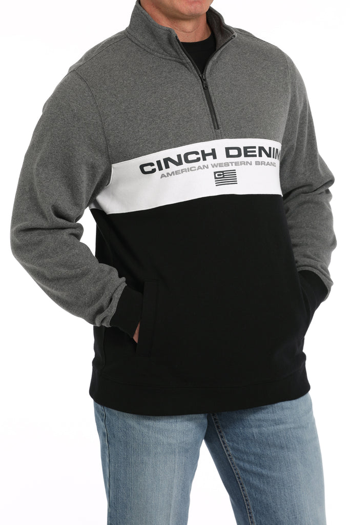 Men's Cinch Denim 1/4 Zip Pullover - Multi