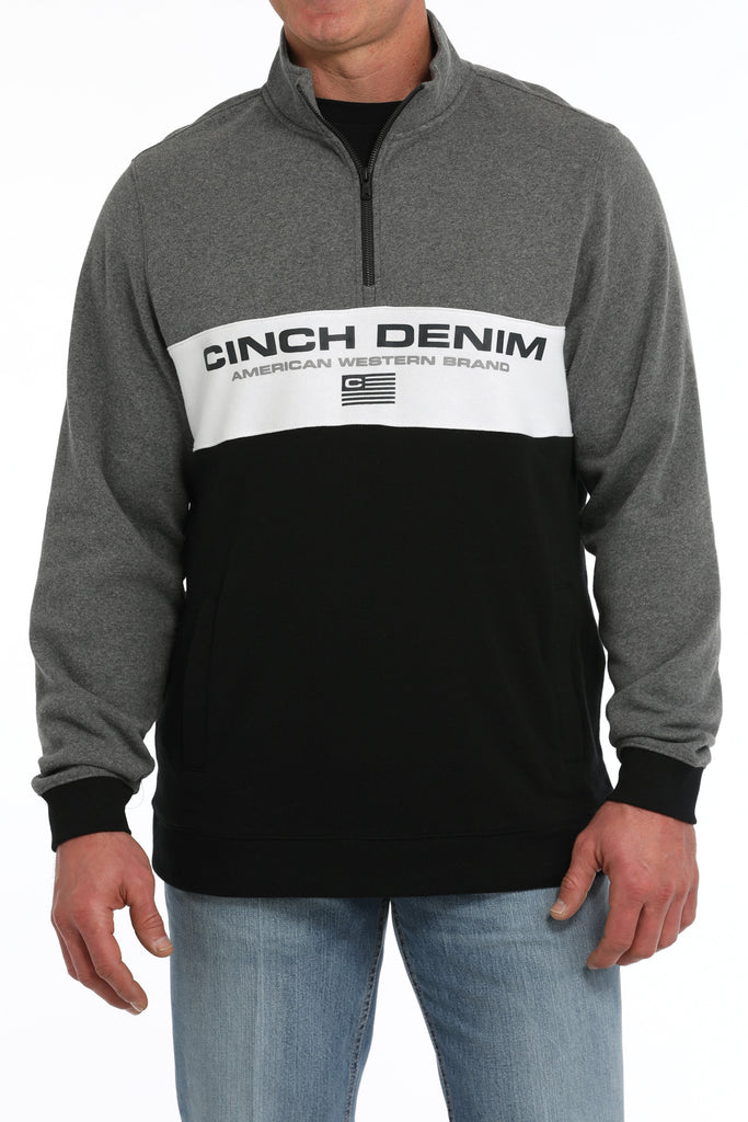 Men's Cinch Denim 1/4 Zip Pullover - Multi