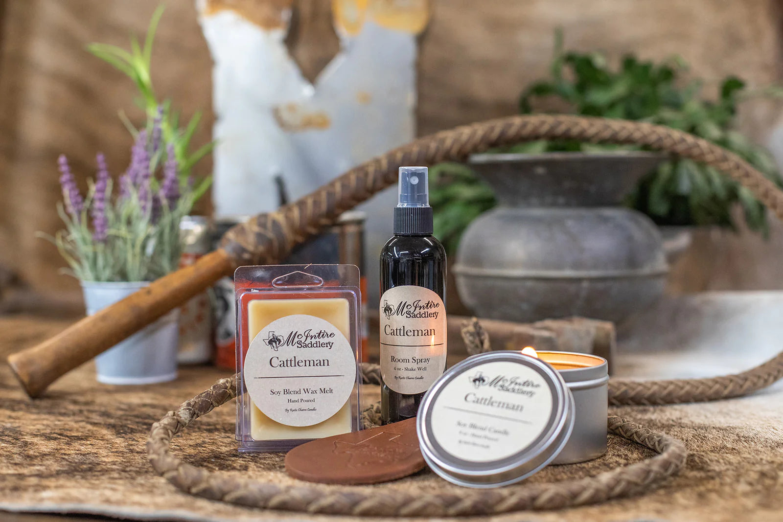 McIntire Saddlery Candles ~ Cattleman - Henderson's Western Store