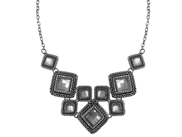 Attitude by Montana Silversmiths Western Style Large Chunky Square Necklace - Henderson's Western Store