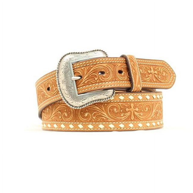 Tooled Floral & Cross Belt - Henderson's Western Store