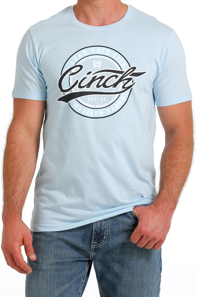 Cinch Classic Logo Tee ~ Baby Blue - Henderson's Western Store