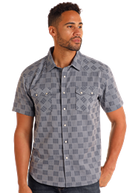 Men's Print by Panhandle Slim ~ Blue - Henderson's Western Store