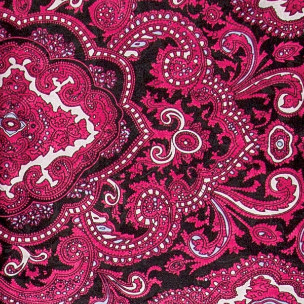 Paisley Jacquard Silk Scarf ~ Red/Black