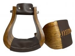 Polished Ashwood Wooden Stirrups ~ Wide - Henderson's Western Store