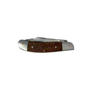 Load image into Gallery viewer, Triple Edge Rosewood Folding Pocket Knife