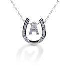 Kelly Herd Horseshoe Initial Necklace ~ A - Henderson's Western Store
