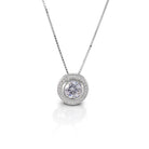 Kelly Herd Round Bezel Set Pave Pendant - Henderson's Western Store