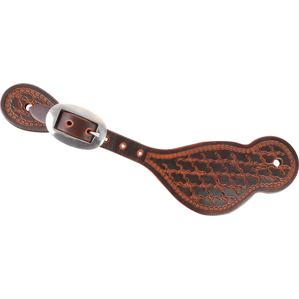 Antique Tooled Spur Strap