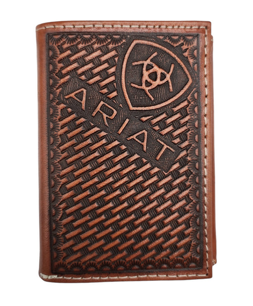 Ariat Basketweave Wallet ~ Tri-Fold - Henderson's Western Store