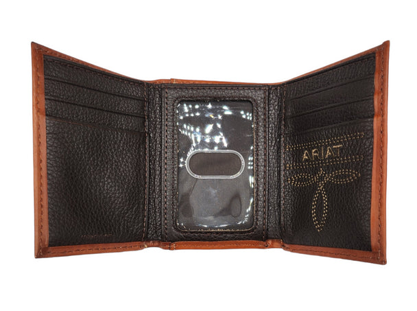 Ariat Basketweave Wallet ~ Tri-Fold - Henderson's Western Store