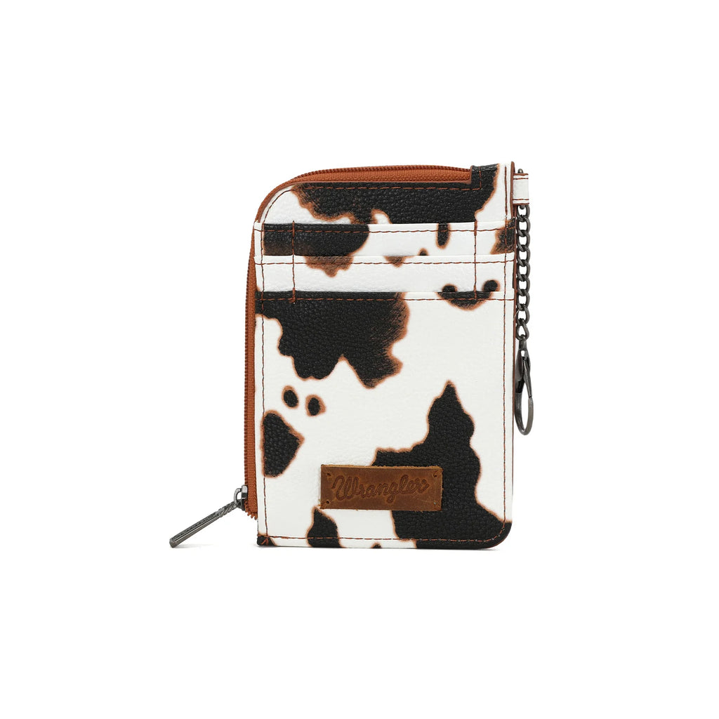 Wrangler Cow Print Mini Zip Card - Henderson's Western Store