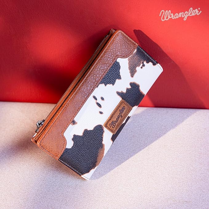 Wrangler Cow Print Bi-Fold Wallet - Henderson's Western Store