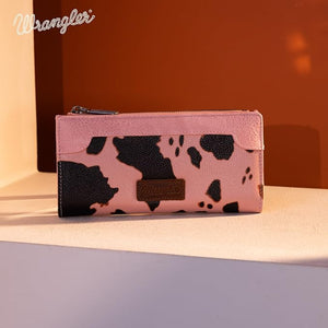 Load image into Gallery viewer, Wrangler Cow Print Bi-Fold Wallet - Henderson&#39;s Western Store