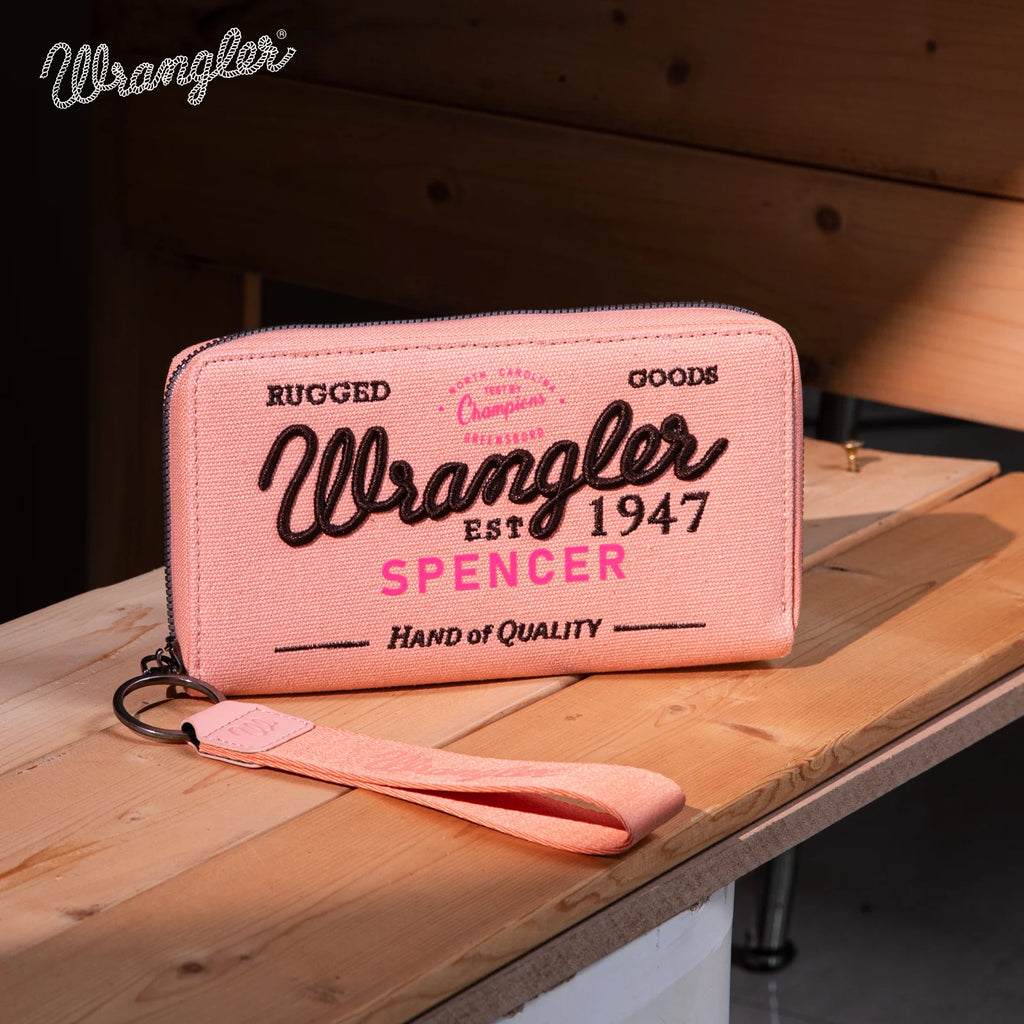 Vintage Wrangler Canvas Wallet ~ Pink