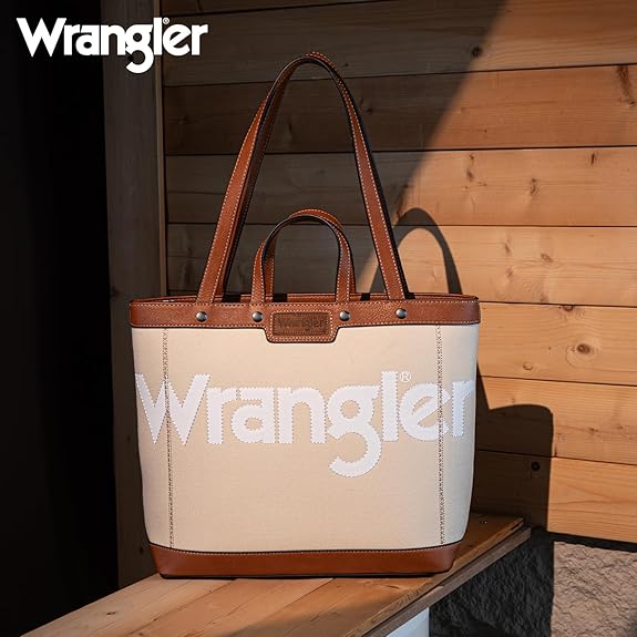 Wrangler Canvas Shoulder Bag ~ Tan