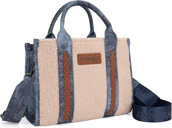 Wrangler Sherpa Denim Tote