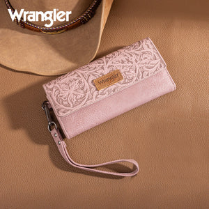 Load image into Gallery viewer, Wrangler Western Floral Tooled RFID Wallet