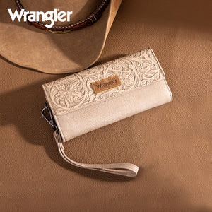 Load image into Gallery viewer, Wrangler Western Floral Tooled RFID Wallet