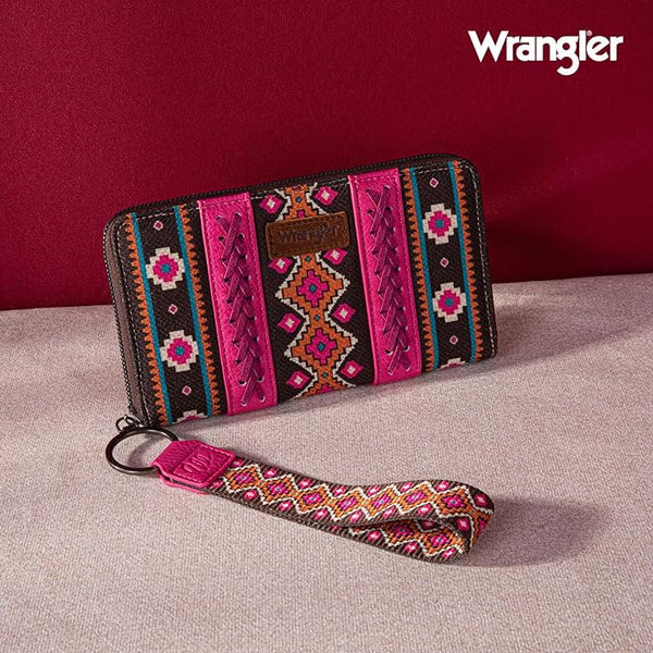 Wrangler Southwest Wallet ~ Hot Pink