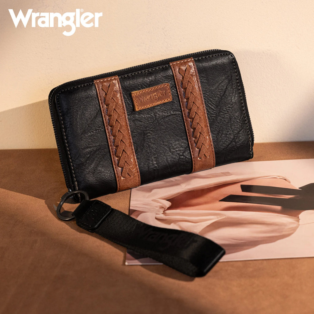 Wrangler Whipstitch Wallet ~ Black