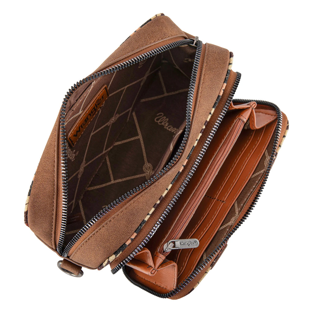 Wrangler Southwest Print Crossbody ~ Brown