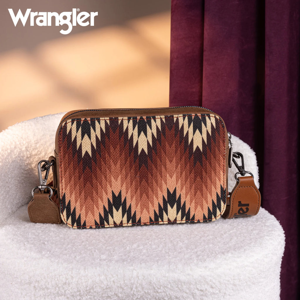 Wrangler Southwest Print Crossbody ~ Brown