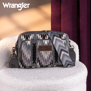 Load image into Gallery viewer, Wrangler Southwest Print Crossbody ~ Grey