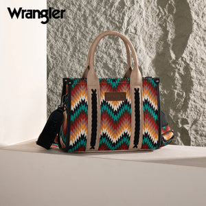 Load image into Gallery viewer, Wrangler Southwest Print Tote ~ Black