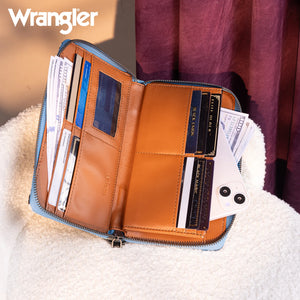 Load image into Gallery viewer, Wrangler Southwest Print Wallet ~ Jean