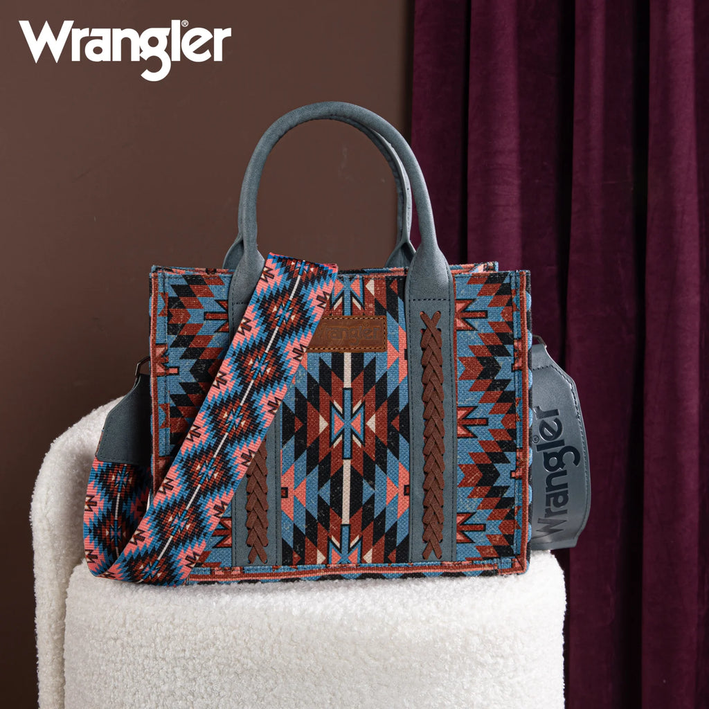 Wrangler Southwest Print Tote ~ Navy