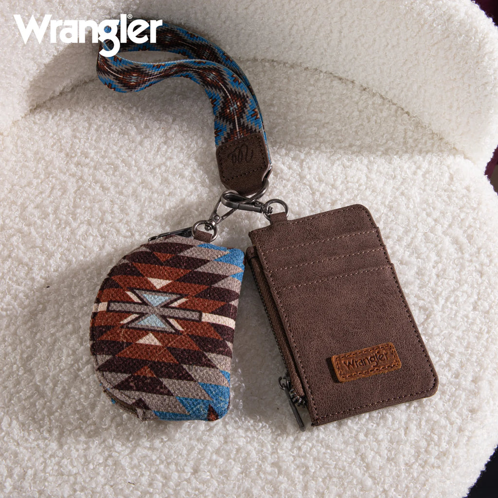 Wrangler Dual Pouch Wristlet ~ Coffee - Henderson's Western Store