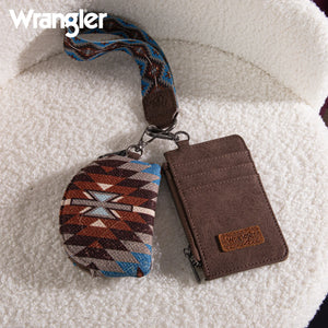 Load image into Gallery viewer, Wrangler Dual Pouch Wristlet ~ Coffee - Henderson&#39;s Western Store