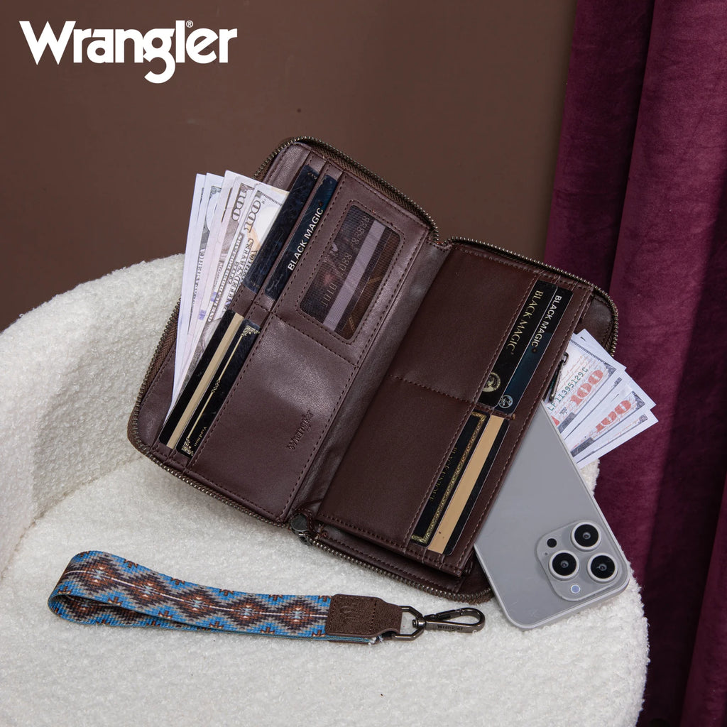 Wrangler Southwest Wallet ~ Coffee