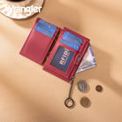 Wrangler Floral Embossed Bi-fold Wallet ~ Red - Henderson's Western Store