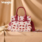 Wrangler Western Print Cowgirl Tote ~ Pink - Henderson's Western Store