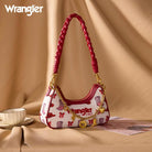 Wrangler Western Print Cowgirl Shoulder Bag ~ Pink - Henderson's Western Store