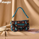 Wrangler Western Print Cowgirl Shoulder Bag ~ Coffee - Henderson's Western Store