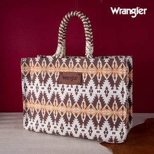 Load image into Gallery viewer, Wrangler Oversize Tote ~ Southwest ~ Khaki - Henderson&#39;s Western Store