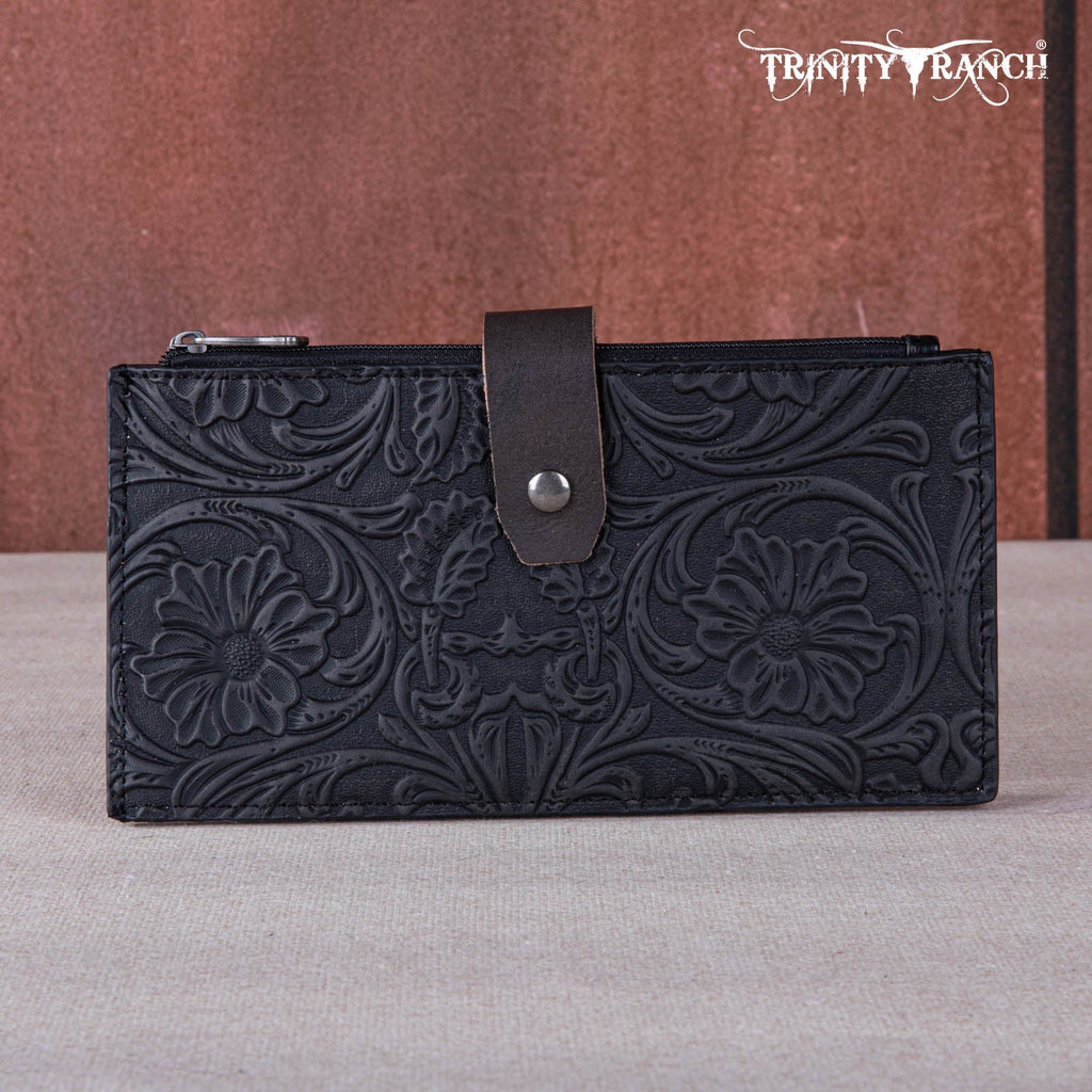 Trinity Ranch Floral Tooled Bi-Fold Wallet/Card Organizer - Henderson's Western Store