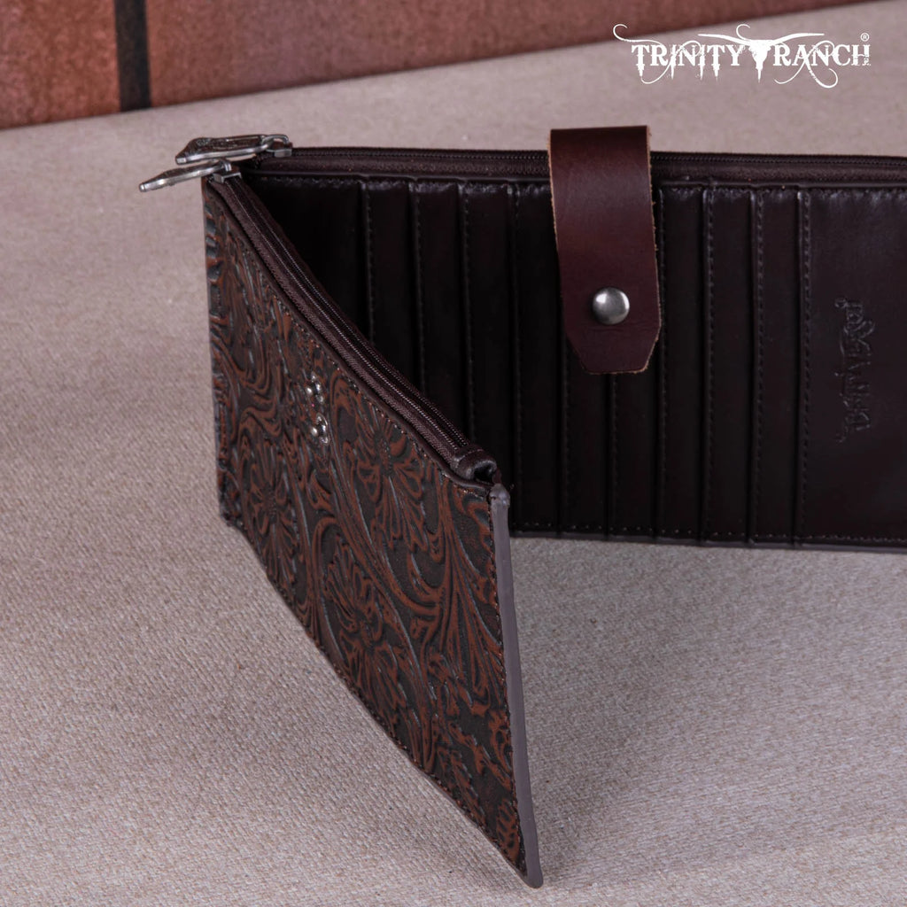 Trinity Ranch Floral Tooled Bi-Fold Wallet/Card Organizer - Henderson's Western Store