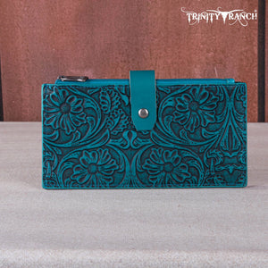 Load image into Gallery viewer, Trinity Ranch Floral Tooled Bi-Fold Wallet/Card Organizer - Henderson&#39;s Western Store