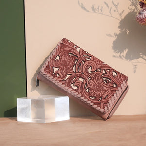 Load image into Gallery viewer, Trinity Ranch Floral Tooled Wallet