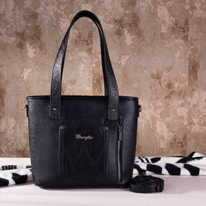 Load image into Gallery viewer, Wrangler Hair-On Carry Tote ~ Black - Henderson&#39;s Western Store