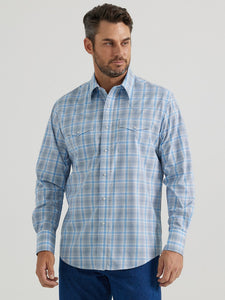 Load image into Gallery viewer, Men&#39;s Wrangler Classic Plaid ~ Blue - Henderson&#39;s Western Store