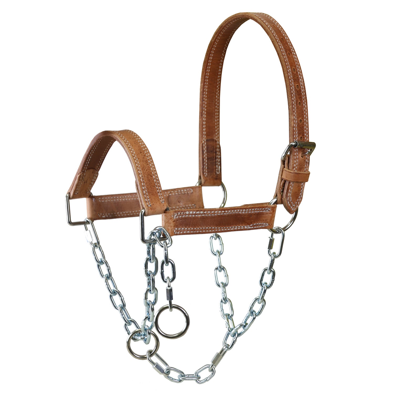 Leather Mule Halter with Draw Chain - Henderson's Western Store