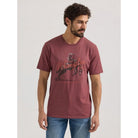 Men's Wrangler Tee ~ Burgundy - Henderson's Western Store