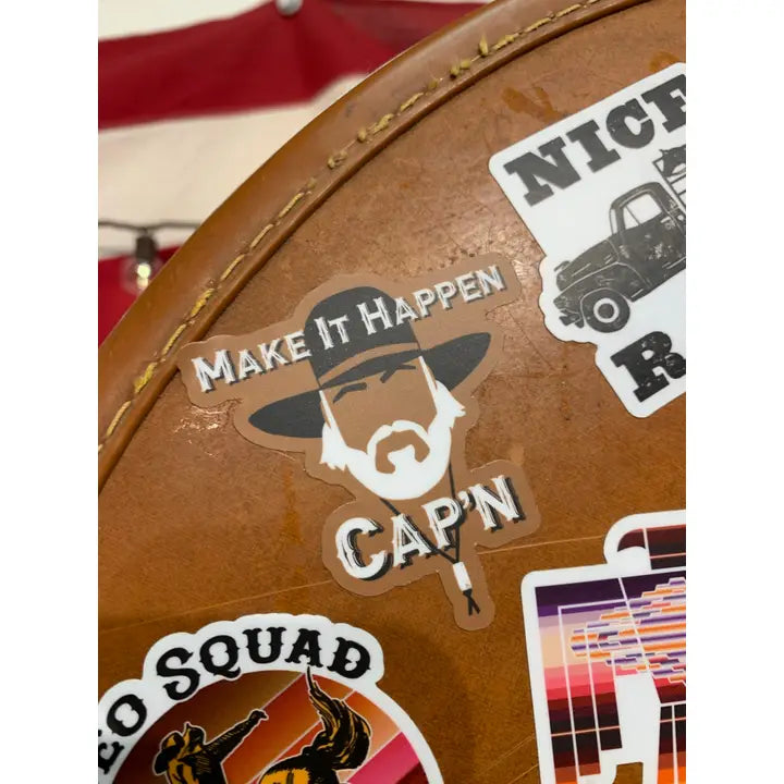 Western Sticker ~ Make It Happen Cap'n